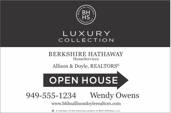 LUXURY COLLECTION 12x18 OPEN HOUSE Black/White .063 Aluminum Reflective