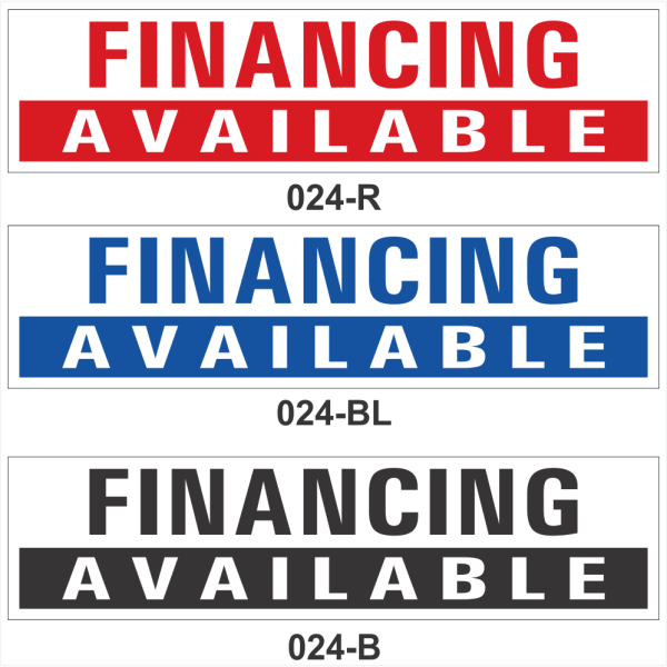 FINANCING AVAILABLE (SRID-024)